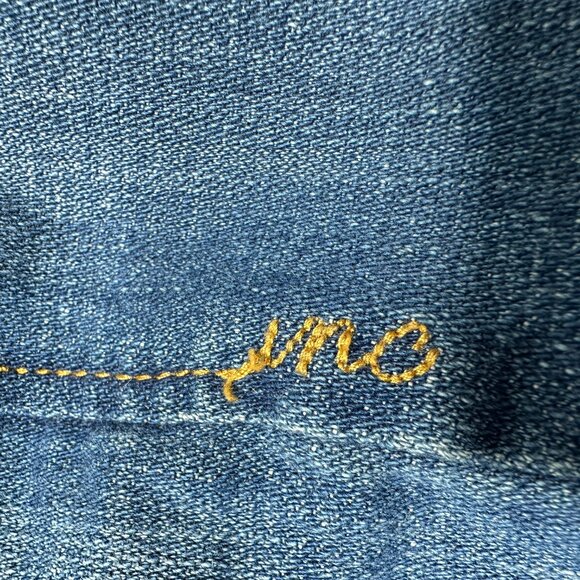 INC Denim Womens Straight Leg Curvy Fit Size 4 Blue Jeans Distressed - Picture 11 of 16